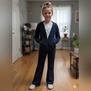 GAP Kids Navy Velour Hoodie and Pants Set